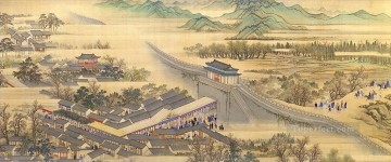 Wanghui viaje al sur de los antiguos chinos kangxi Pinturas al óleo